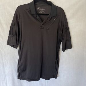 Defcon 5 Tactical Shirt Black Zippers Buttons Size XL